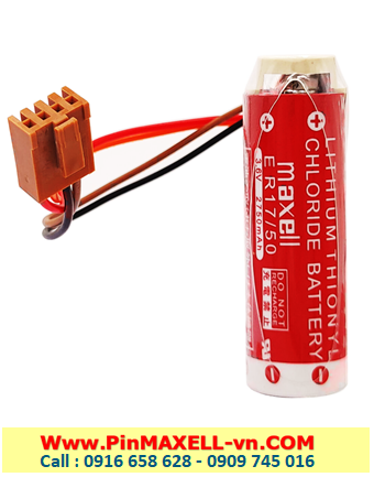 Maxell ER17/50 (Zắc 4holes), Pin Maxell ER17/50 lithium 3.6v 2750mAh /Xuất xứ NHẬT